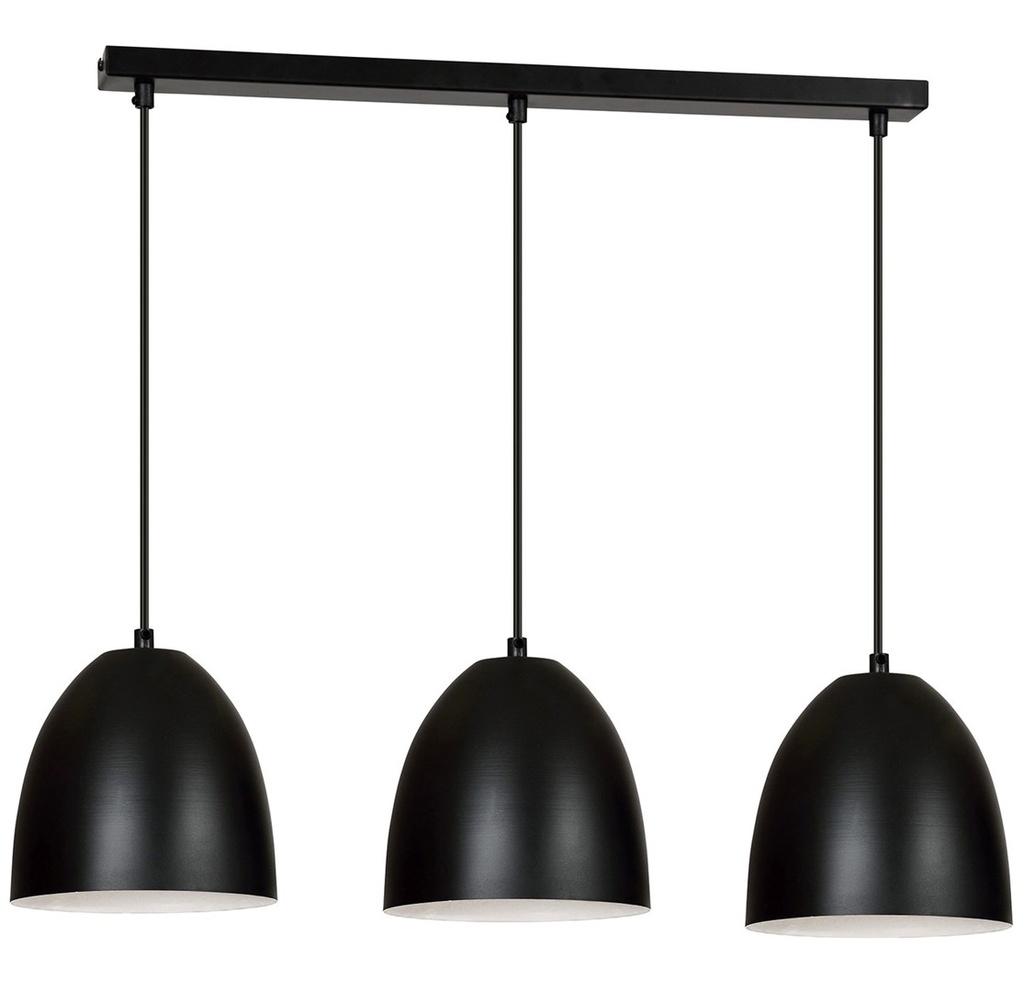 Lenox 3 Schwarz / Weiß Pendelleuchte