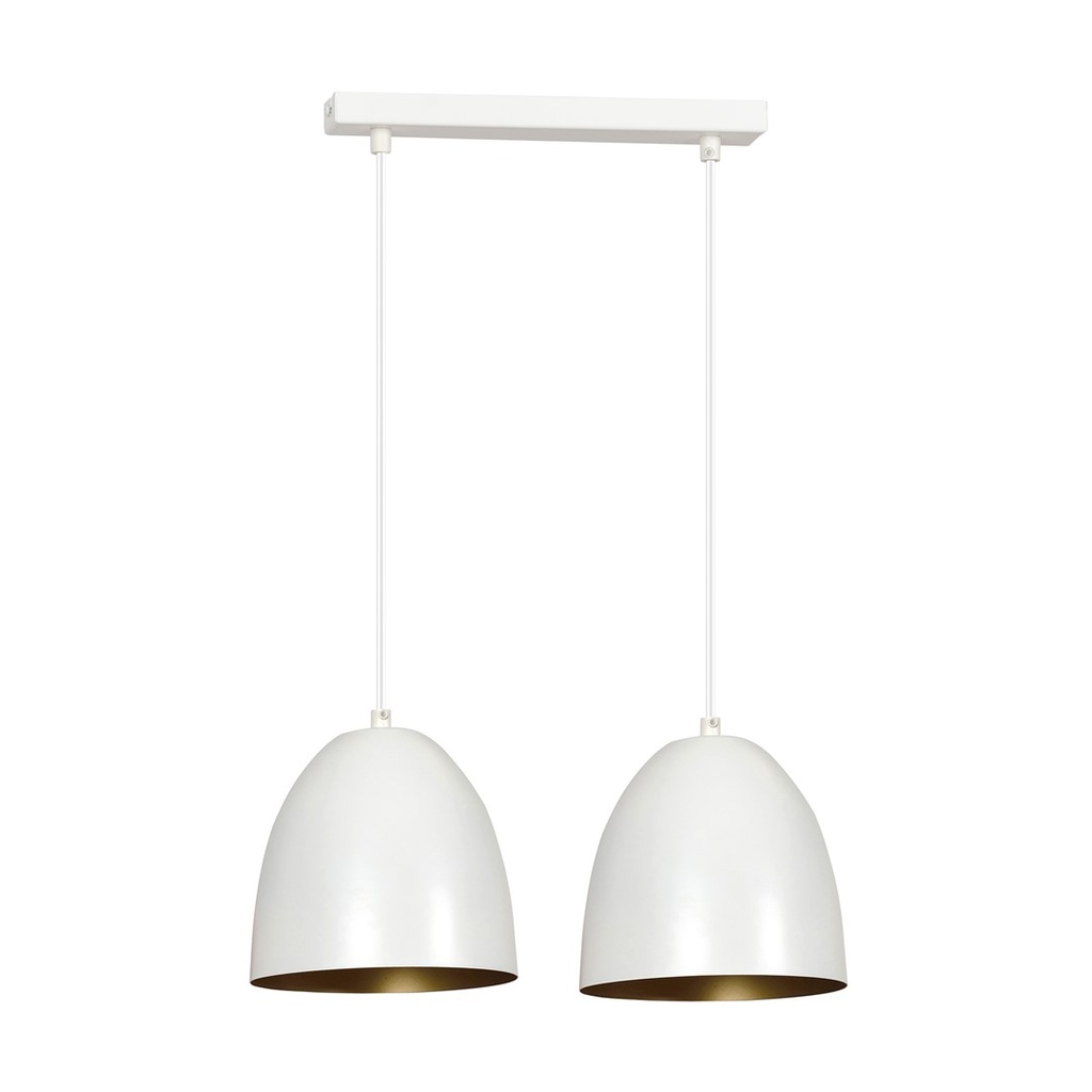 Lenox 2 White / Gold pendant lamp