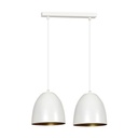 Lenox 2 White / Gold pendant lamp