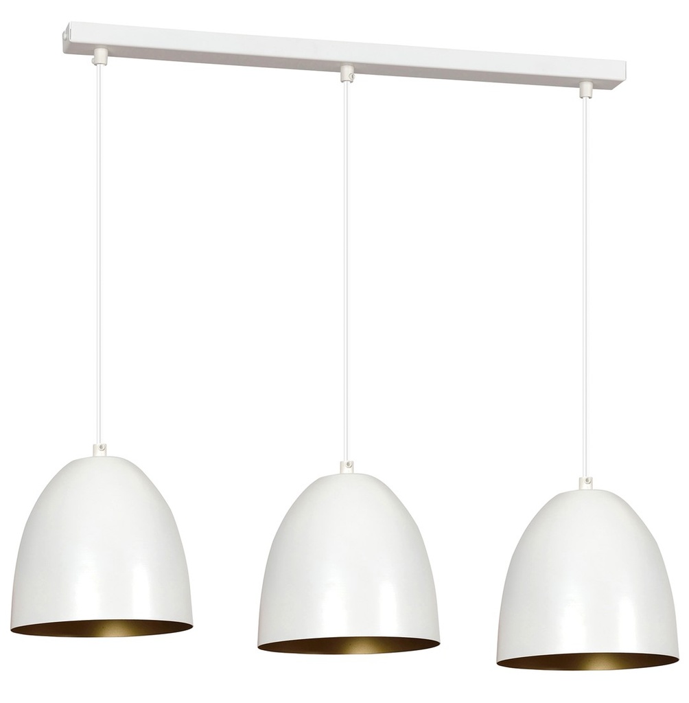 [411/3] Lenox 3 White / Gold pendant lamp