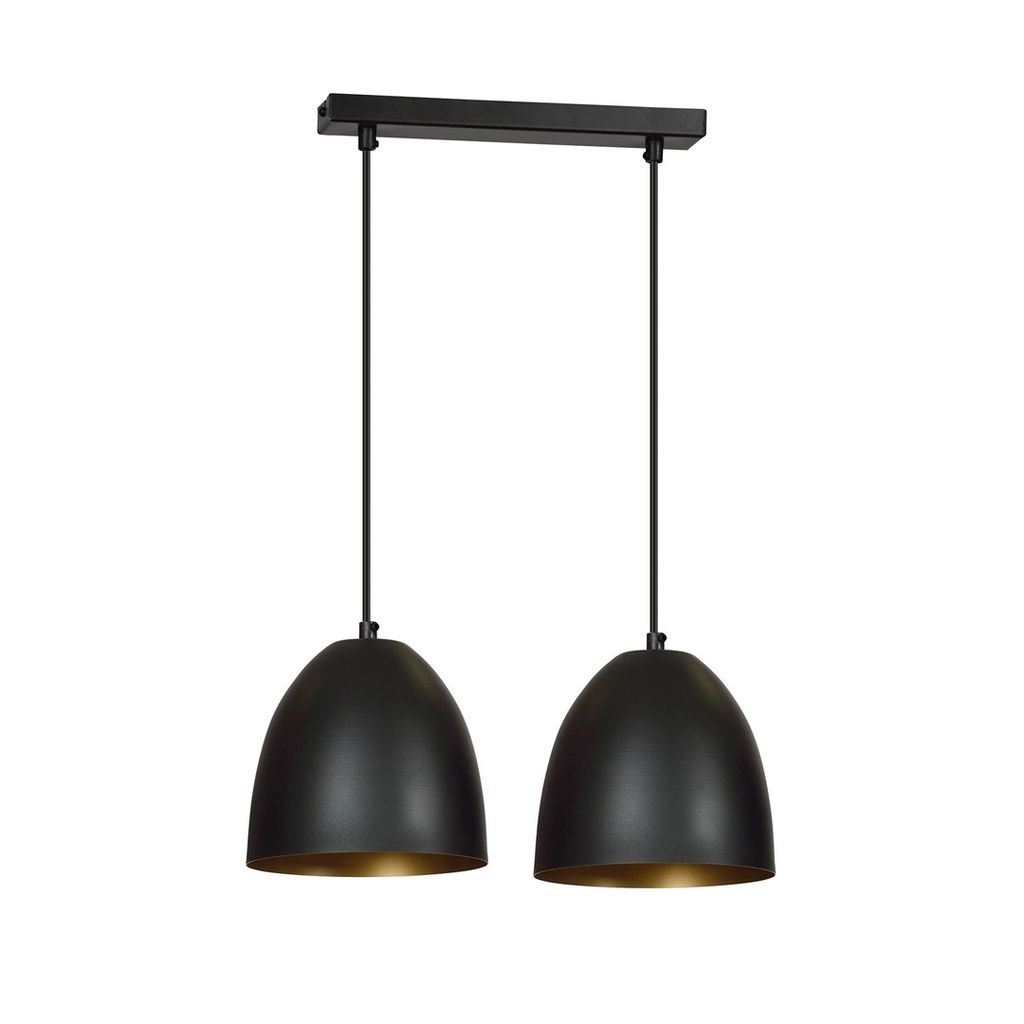 [410/2] Lenox 2 Schwarz / Gold Pendelleuchte