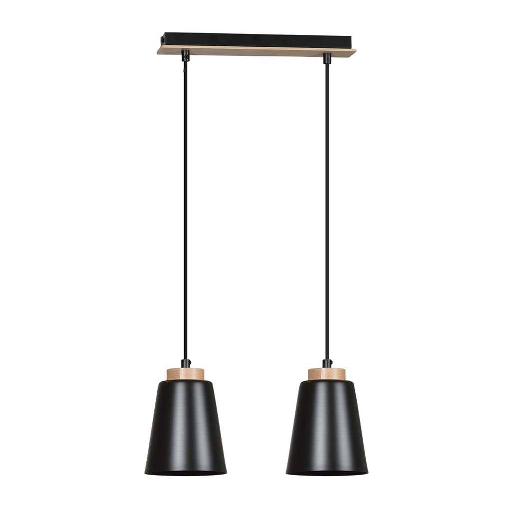 [442/2] Bolero 2 Schwarze Pendelleuchte