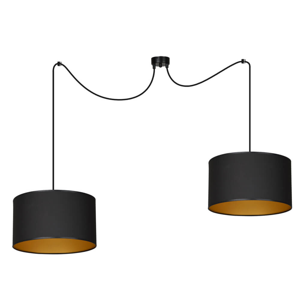 [184/2] Roto 2 Bl Black/Gold pendant lamp