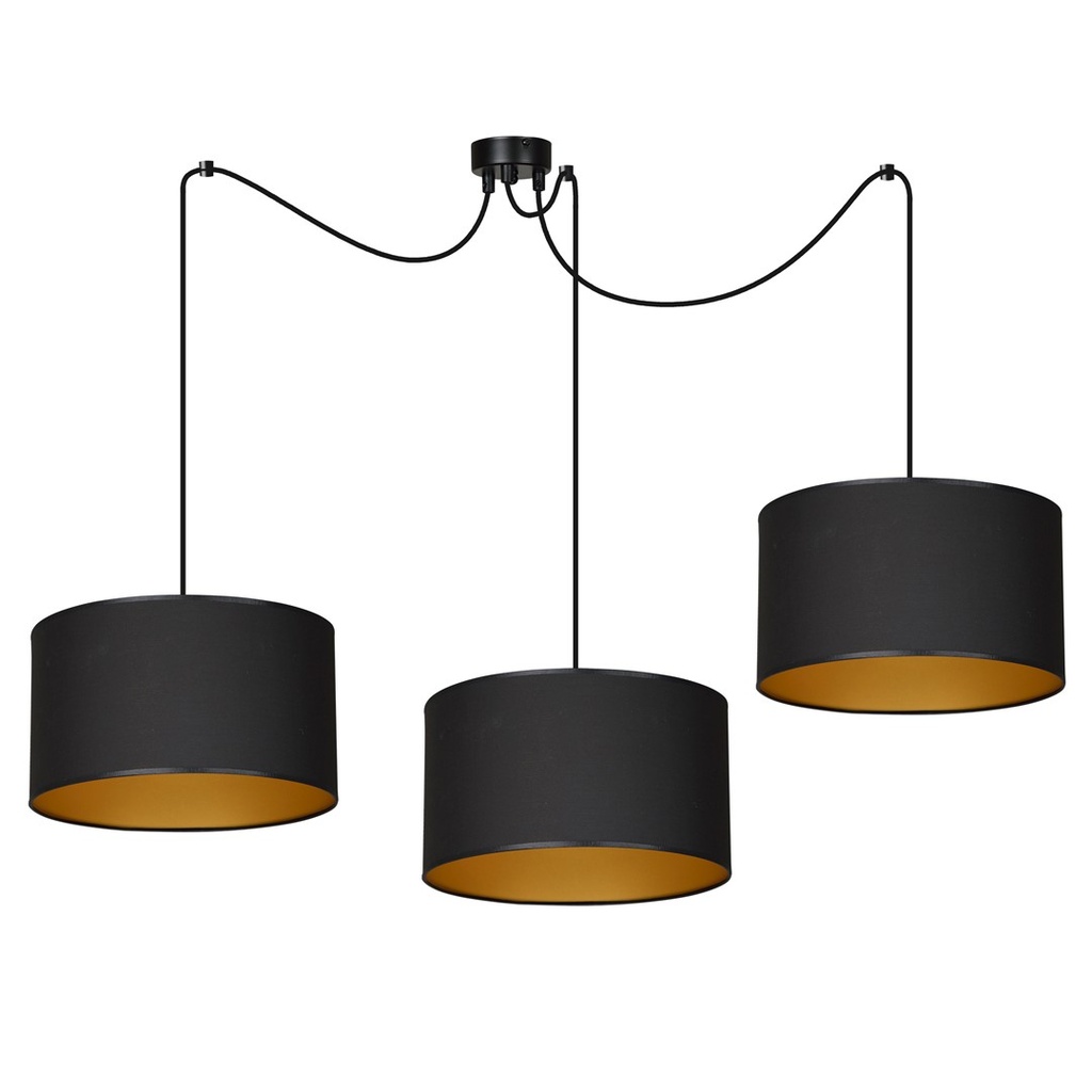 [184/3] Roto 3 Bl Black/Gold pendant lamp