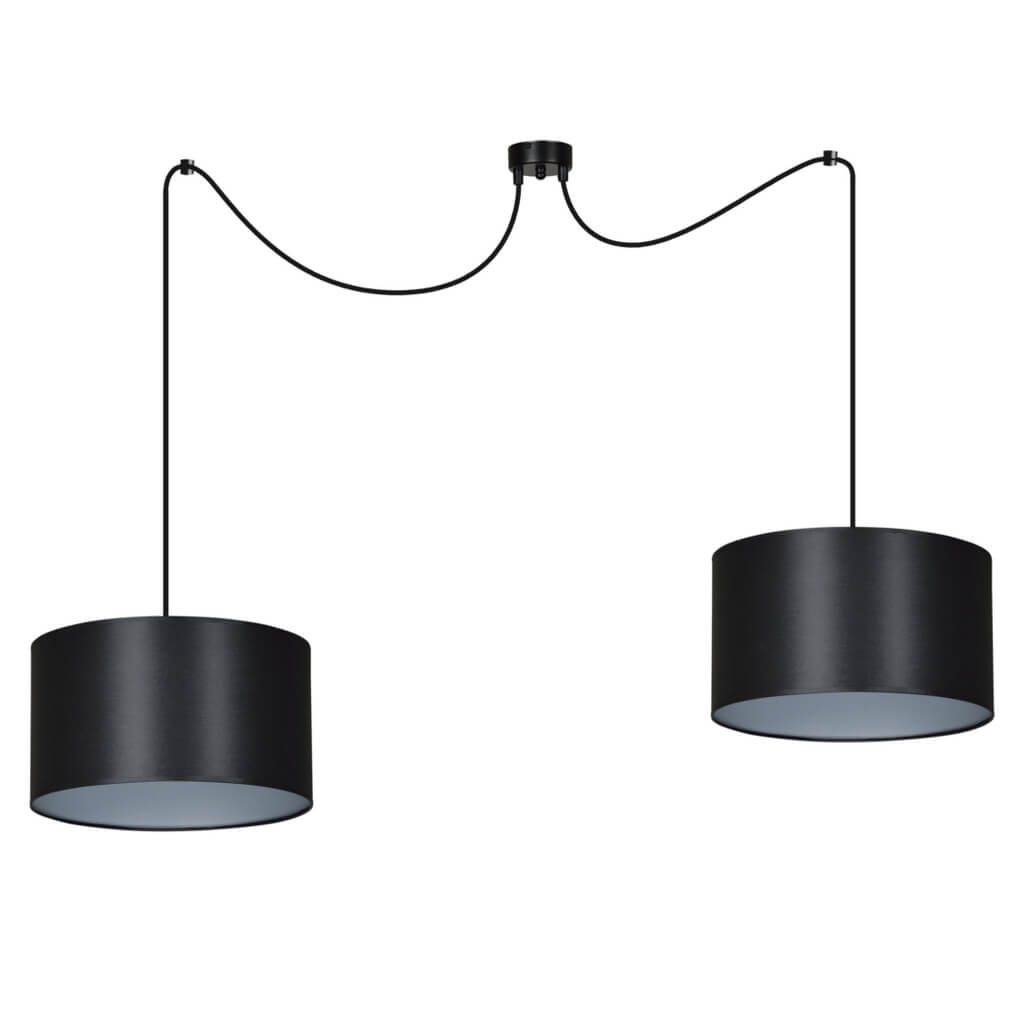 [185/2] Roto 2 Bl Black/Silver pendant lamp