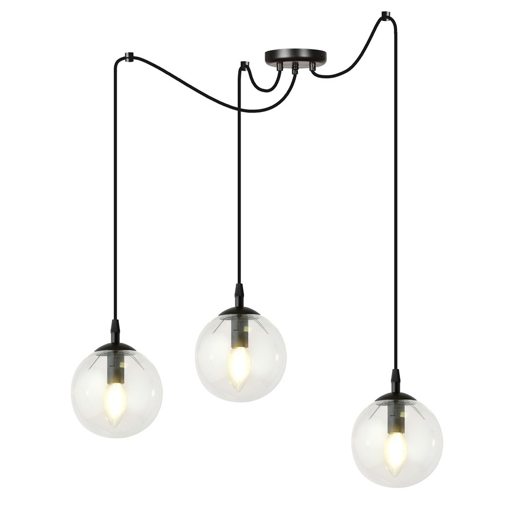 [936/3] Gigi 3 Bl Transparent Pendelleuchte