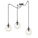 Lampe suspendue transparente Gigi 3 Noir