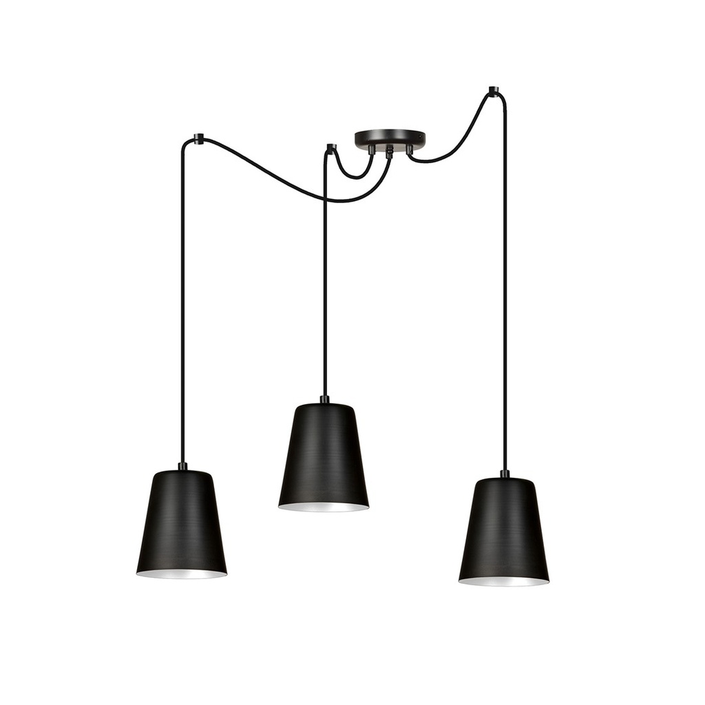 Lampe suspendue Link 3 noir/blanc