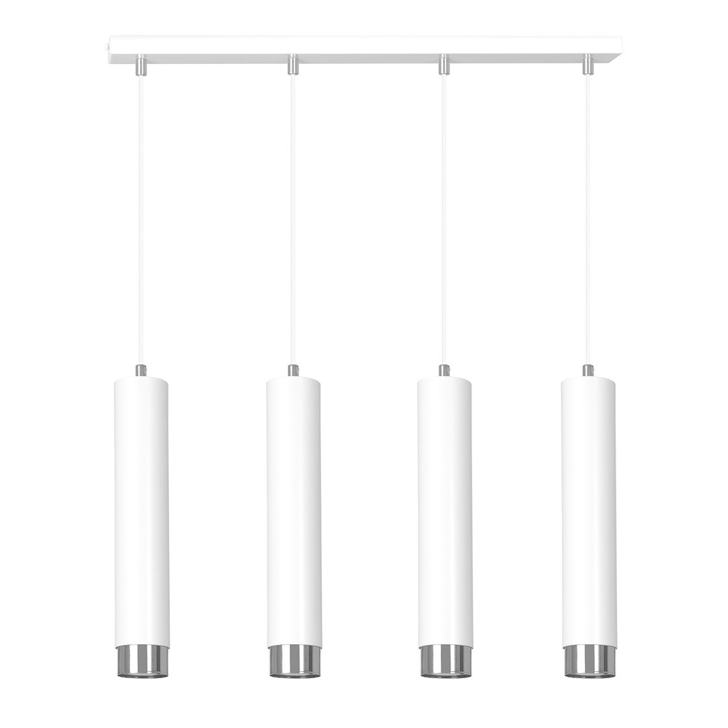 [641/4] Lampe suspendue Kibo 4 Wh/Chrome