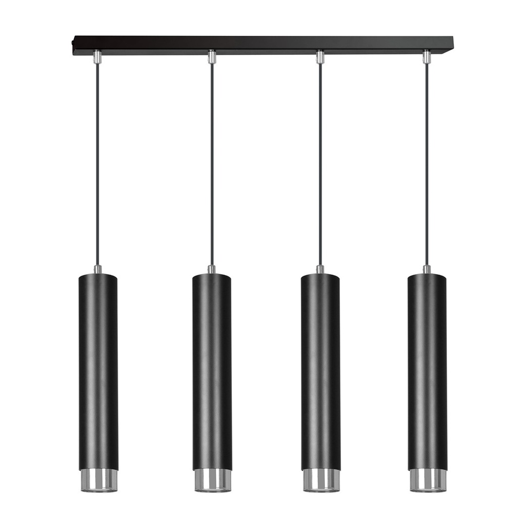 [643/4] Lampe suspendue Kibo 4 Bl/Chrome