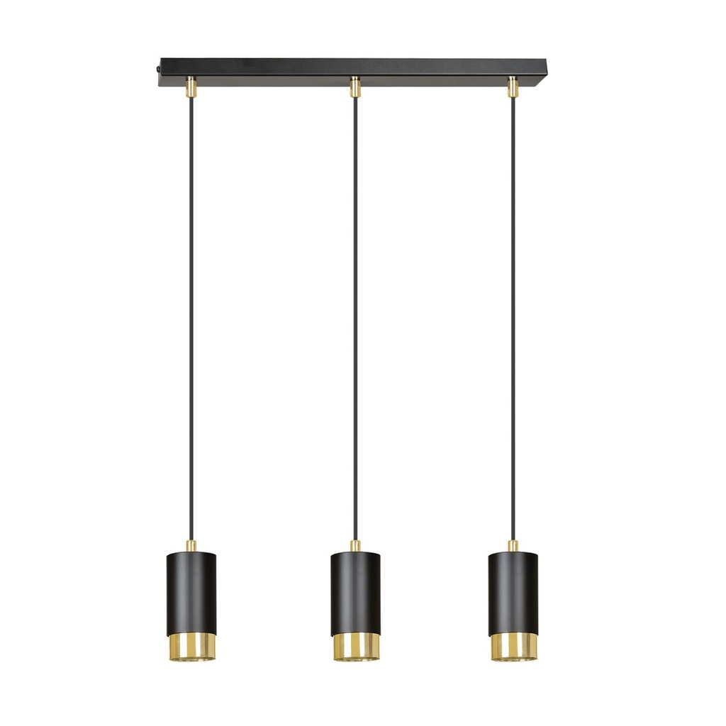 Fumiko 3 Bl/Gold Pendelleuchte