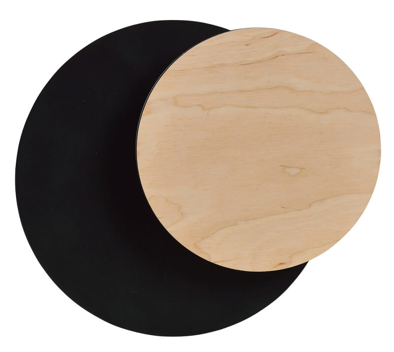 [970/2] Applique murale noire Circle 1A