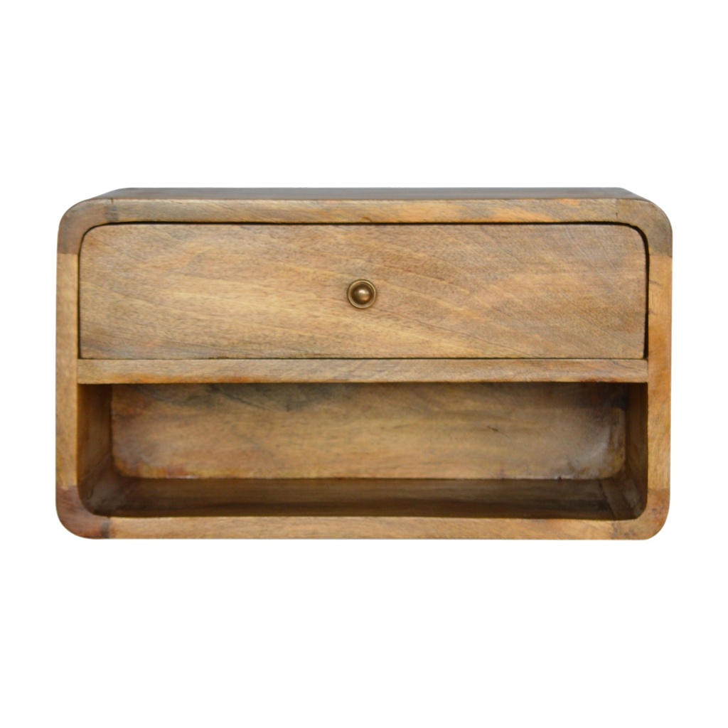 [IN707] Floating Curve Open Slot Bedside