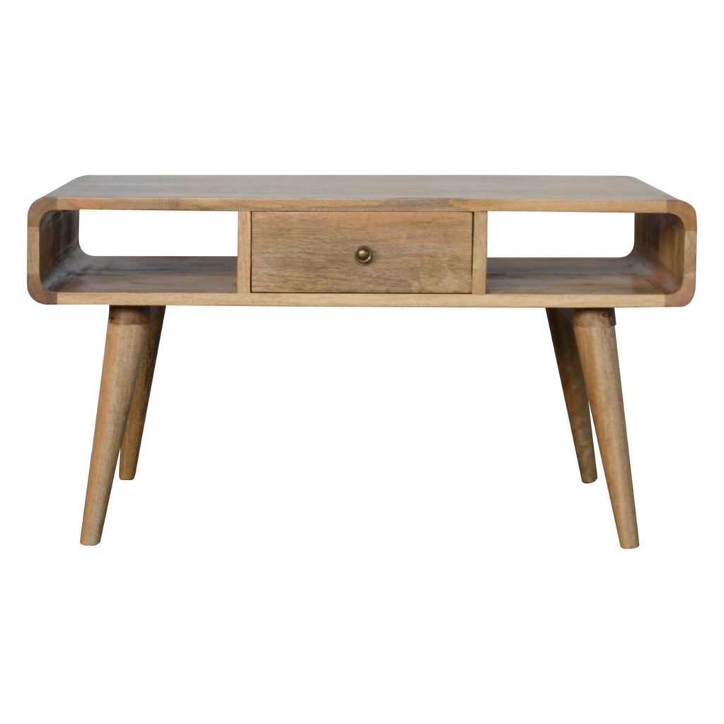 Table basse courbée en chêne