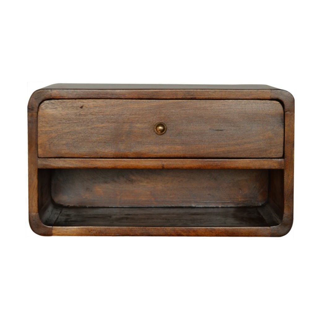 [IN705] Chestnut Curve Floating Bedside