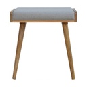 Fußhocker im Tablettstil aus grauem Tweed