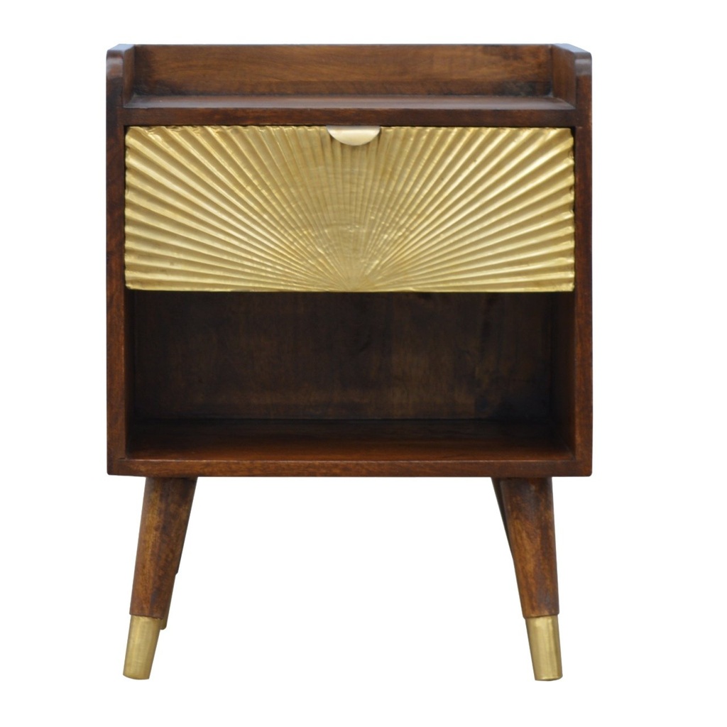 [IN533] Manila Gold One Drawer Bedside