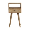 Mini table de chevet effet chêne