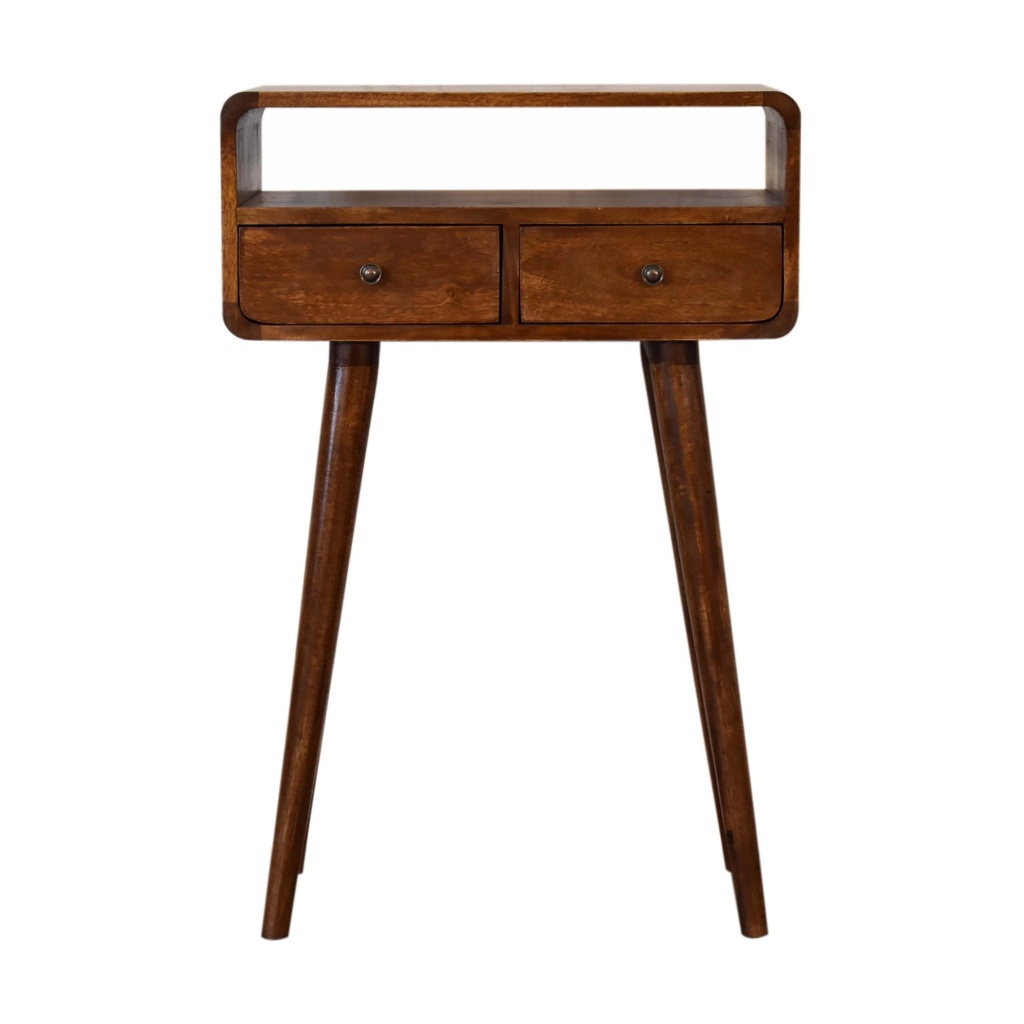 [IN1747] Mini Chestnut Console Table