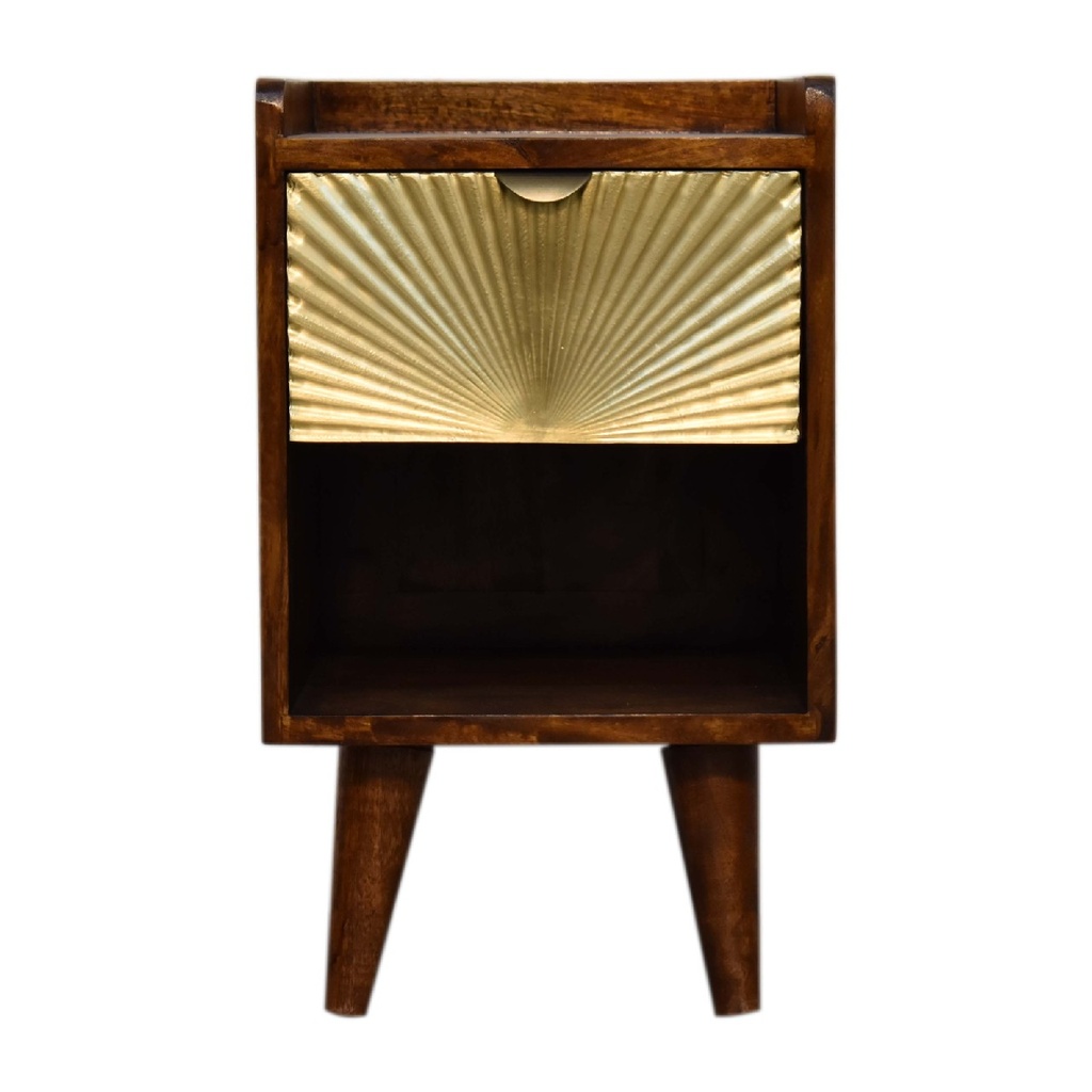 [IN3291] Mini Manila Gold Nachttisch mit 1 Schublade