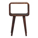 Offener Mini-Nachttisch mit gebogenem Design aus Kastanienholz
