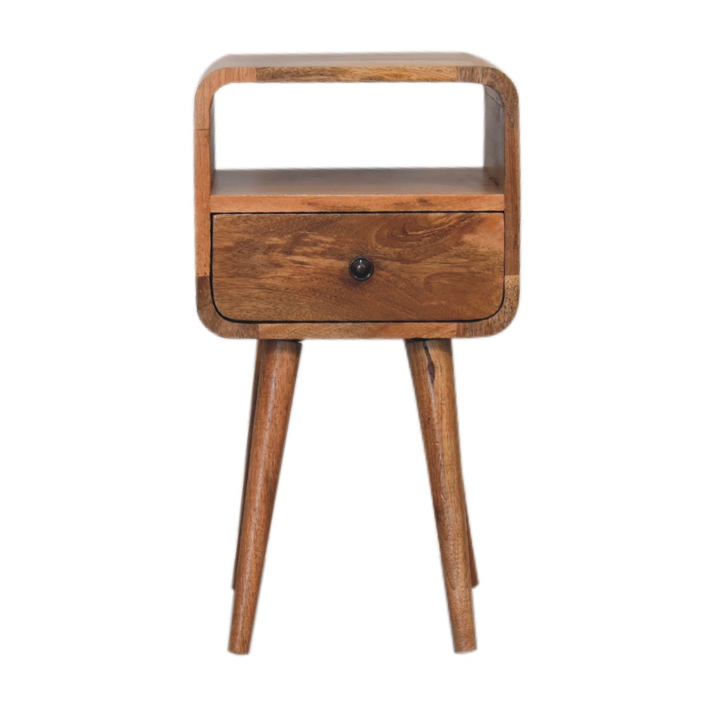 [IN3314] Mini Oakish Curve Open Bedside