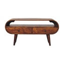 Chestnut Circular TV Stand