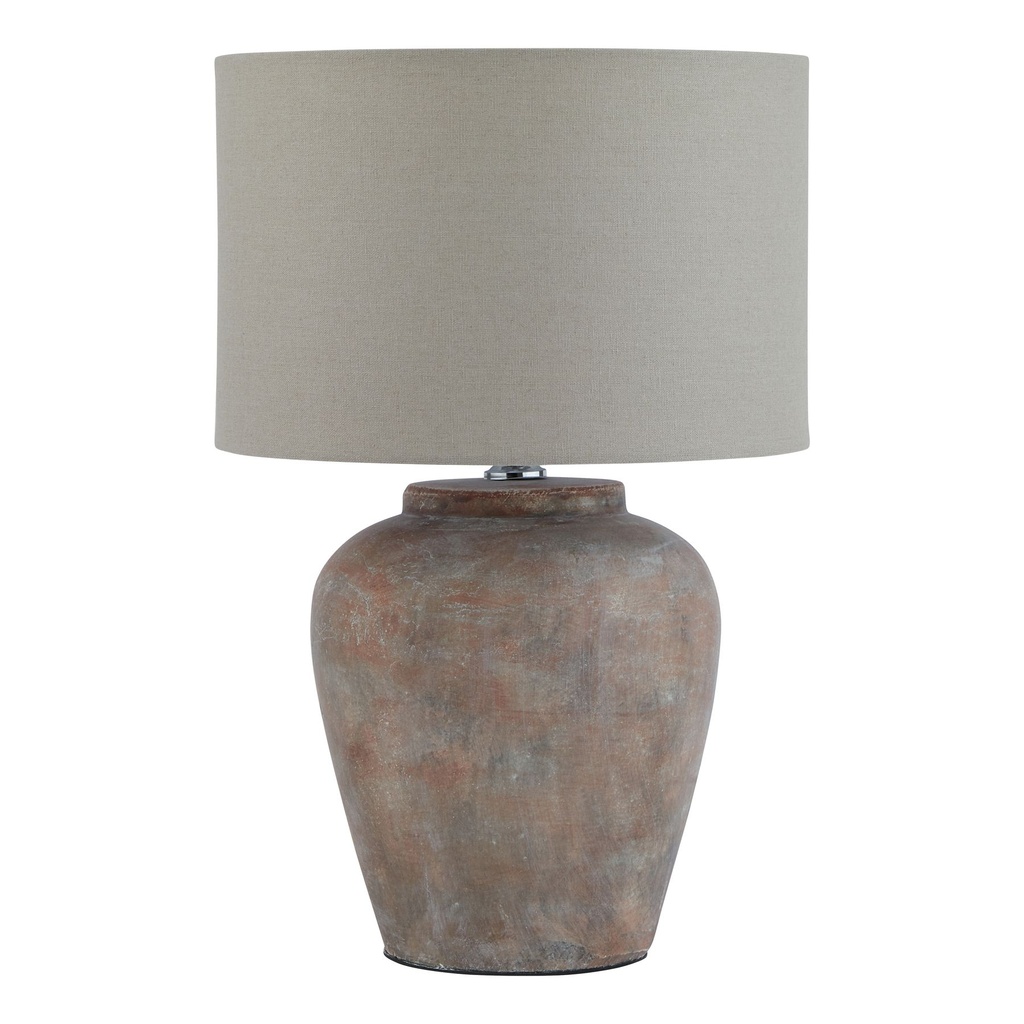 [23321] Siena Brown Table Lamp With Linen Shade