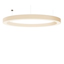 R3 CLEOPATRA "Extra Size" chandelier with double circular lampshade in hand-pleated pongé fabric.