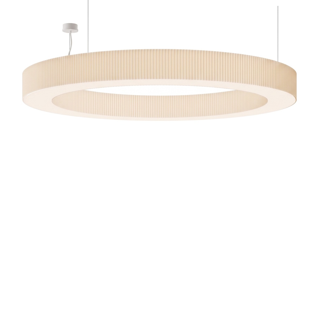 R2 NEFERTITI Large Pendant Lamp with Pleated Lampshade Entirely Handmade in Italy