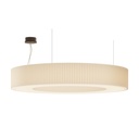 R1 BUDICCA Large Pendant Lamp with Pleated Lampshade Entirely Handmade in Italy 