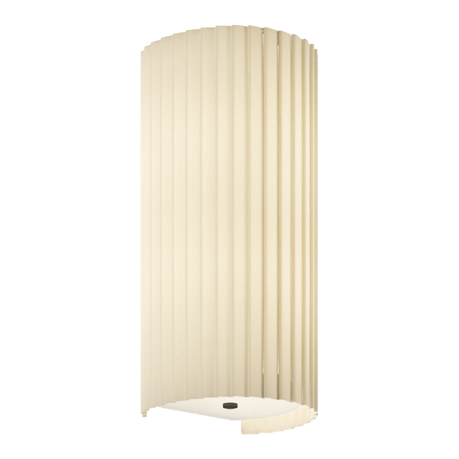 E14 MINA Wall Lamp in Pleated Fabric Entirely Handmade in Italy 