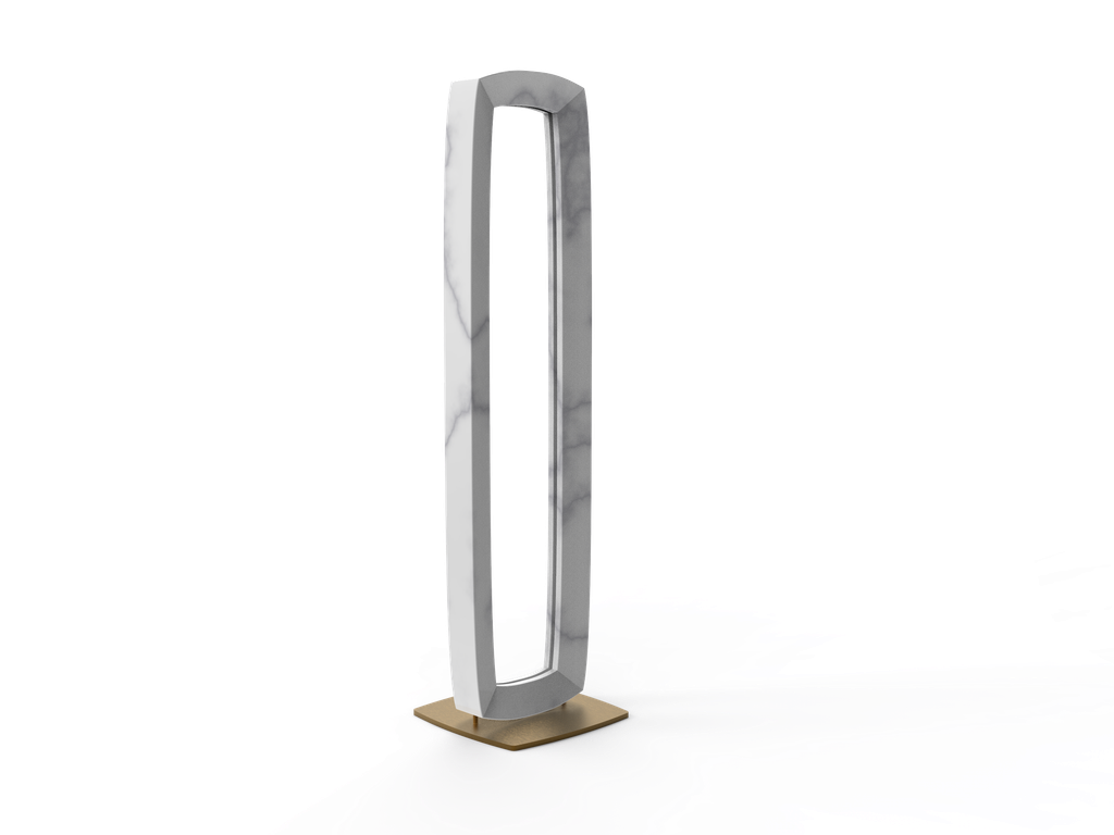 OR5 EOS Rectangular Carrara Marble Floor Lamp Entirely Handmade in Italy