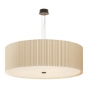 E2 ELIZABETH Pendant Lamp in Pleated Fabric Entirely Handmade in Italy