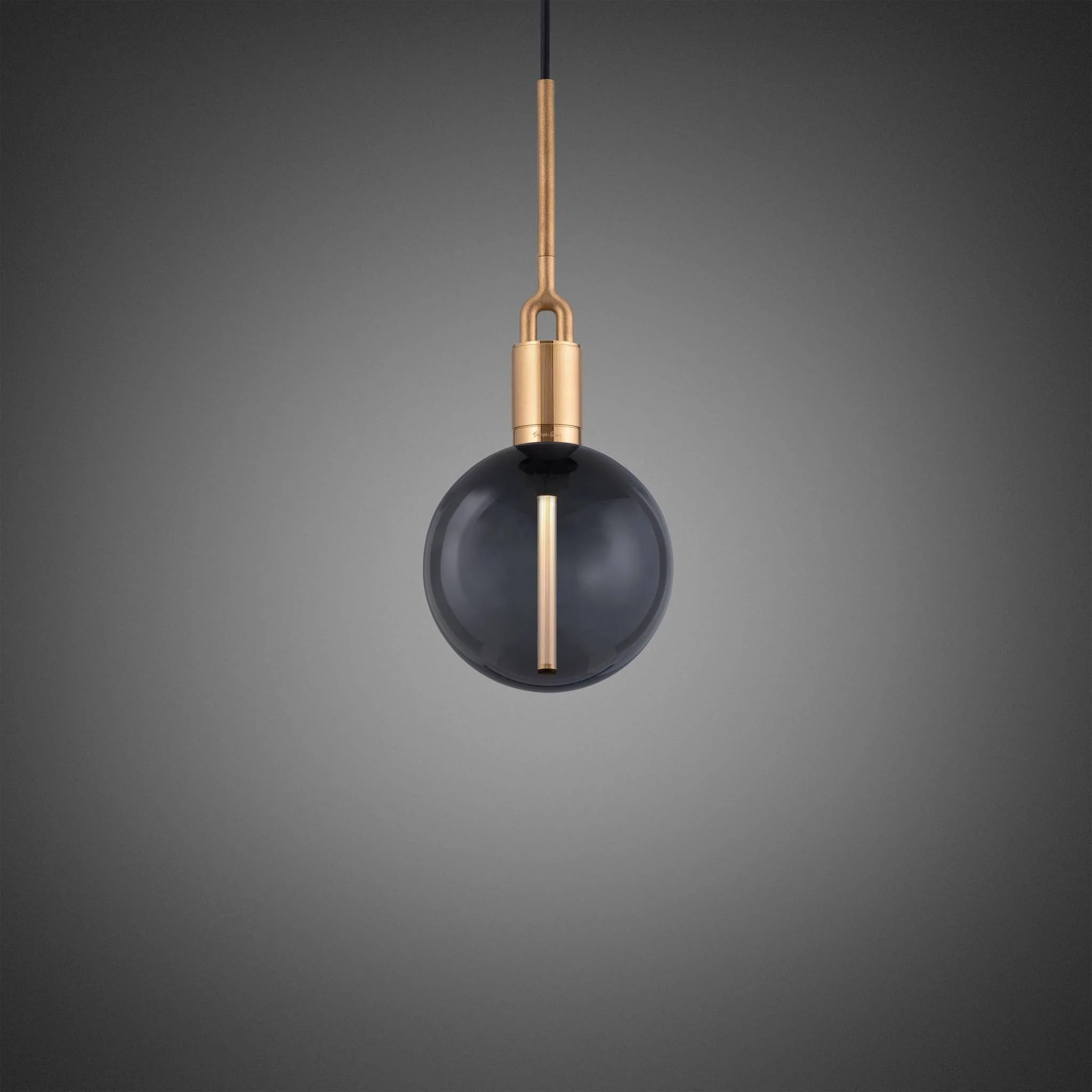 [RFP-493099] FORKED PENDANT / LINEAR / GLOBE / SMOKED / MEDIUM (BRASS)