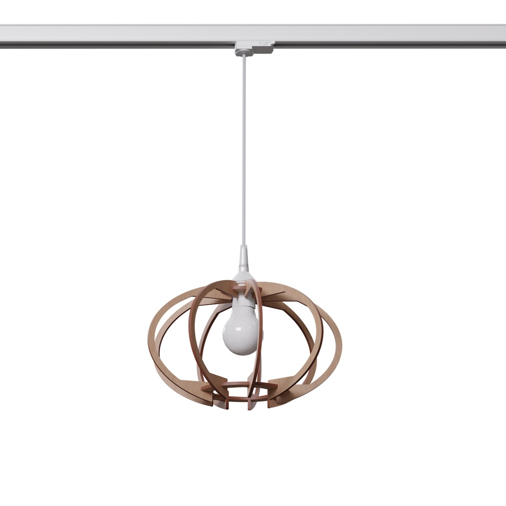 [MYL.00205] Lampe à suspension MANDELINO en bois naturel E27 #W