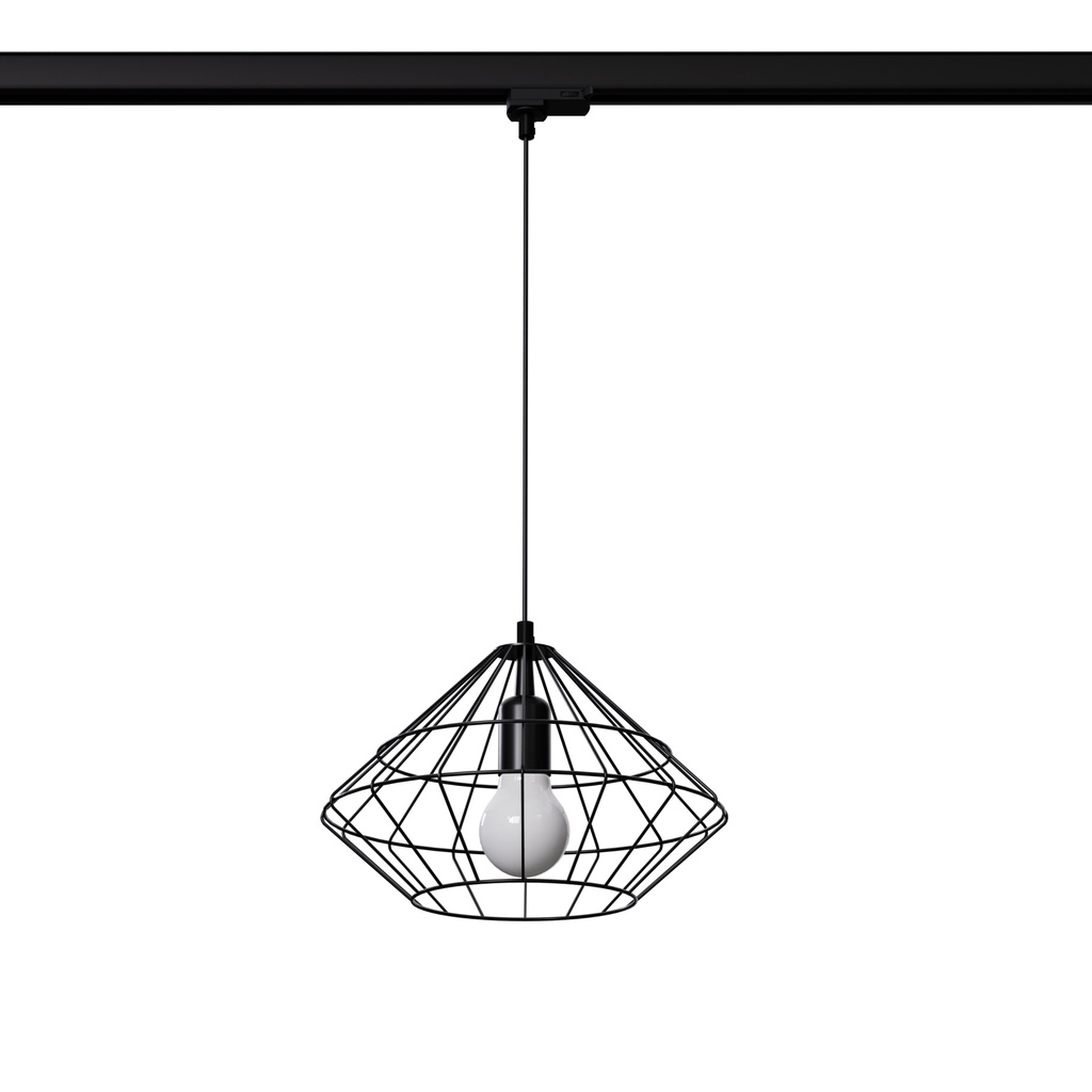 UMBERTO black E27 suspension lamp