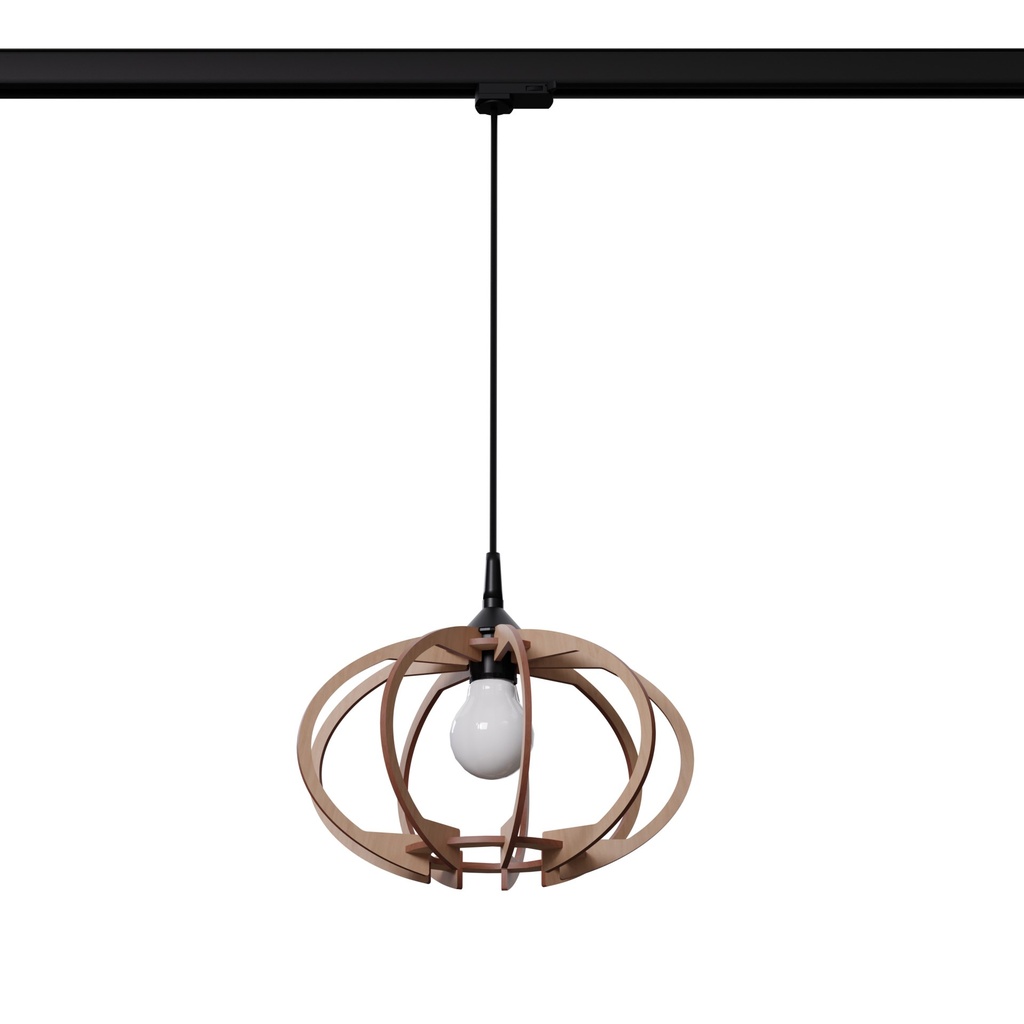Suspension MANDELINO en bois naturel E27 3000K 7,5W 620lm #B