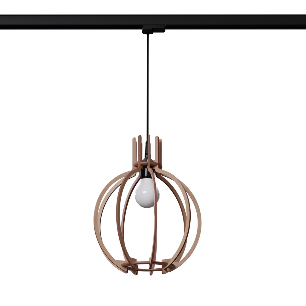 [MYL.00467] Suspension ORANGE en bois naturel E27 3000K 7,5W 620lm #B