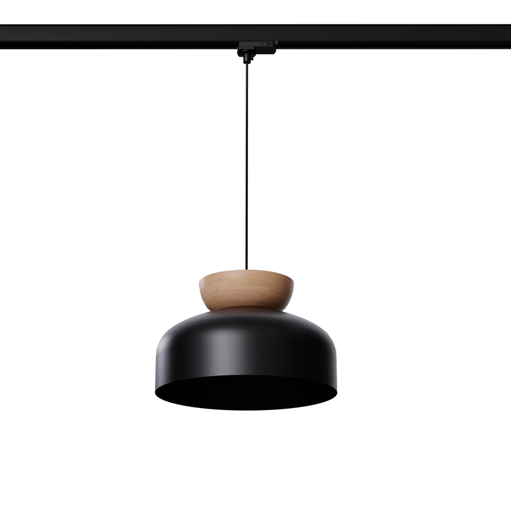[MYL.00253] Lampe à suspension E27 noire MARION