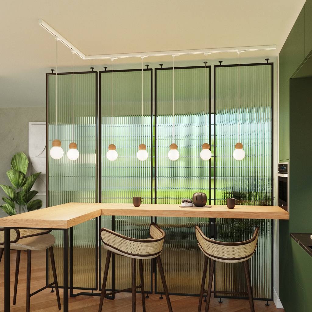 [KIT-MYL-PEKKA-7] Three-phase track lighting suspended PEKKA — 7 light points