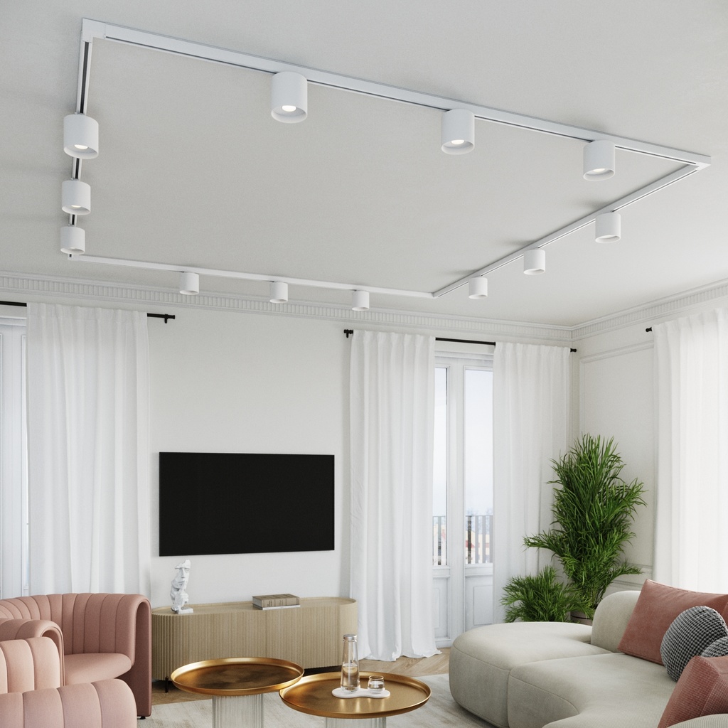[KIT-MYL-MIKA-12] Three-phase track lighting ceiling-mounted MIKA — 12 light points
