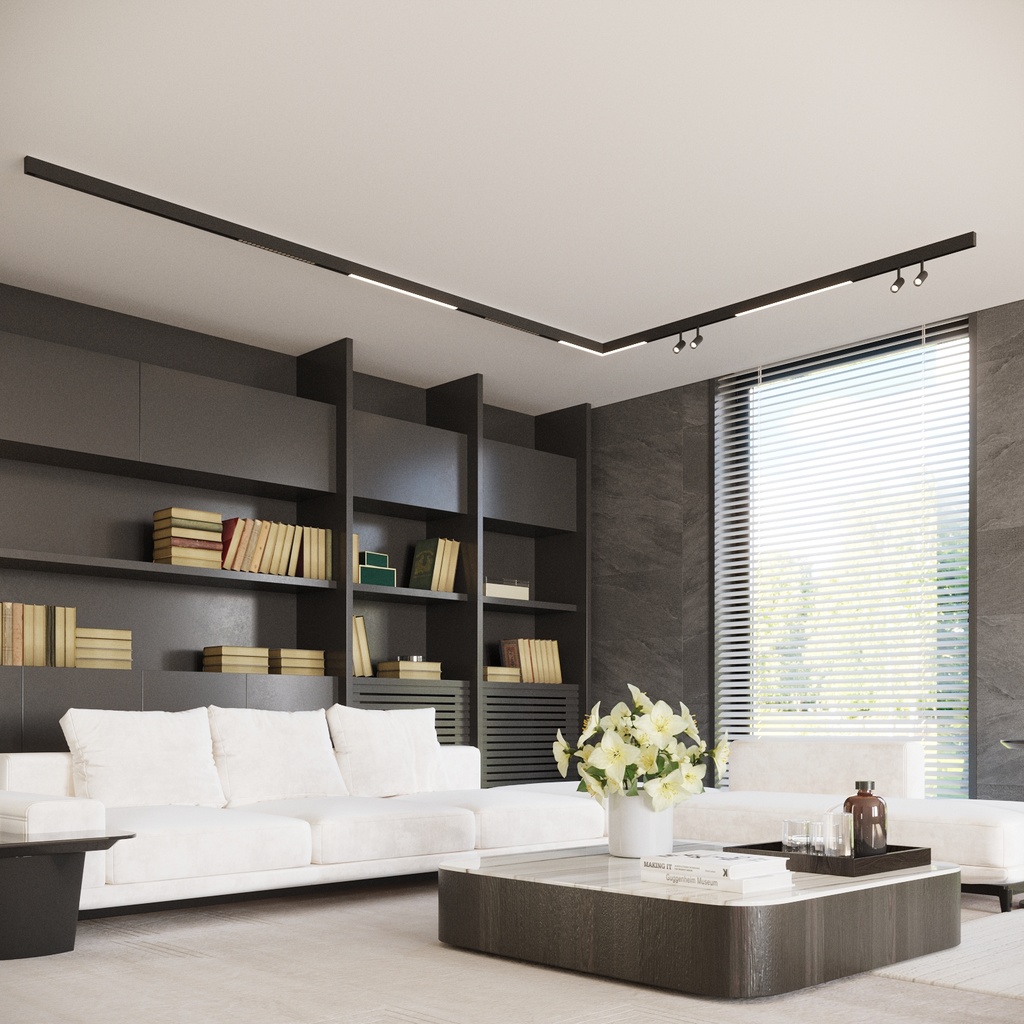 [KIT-MYL-KARO-15] Three-phase track lighting ceiling-mounted KARO — 15 light points