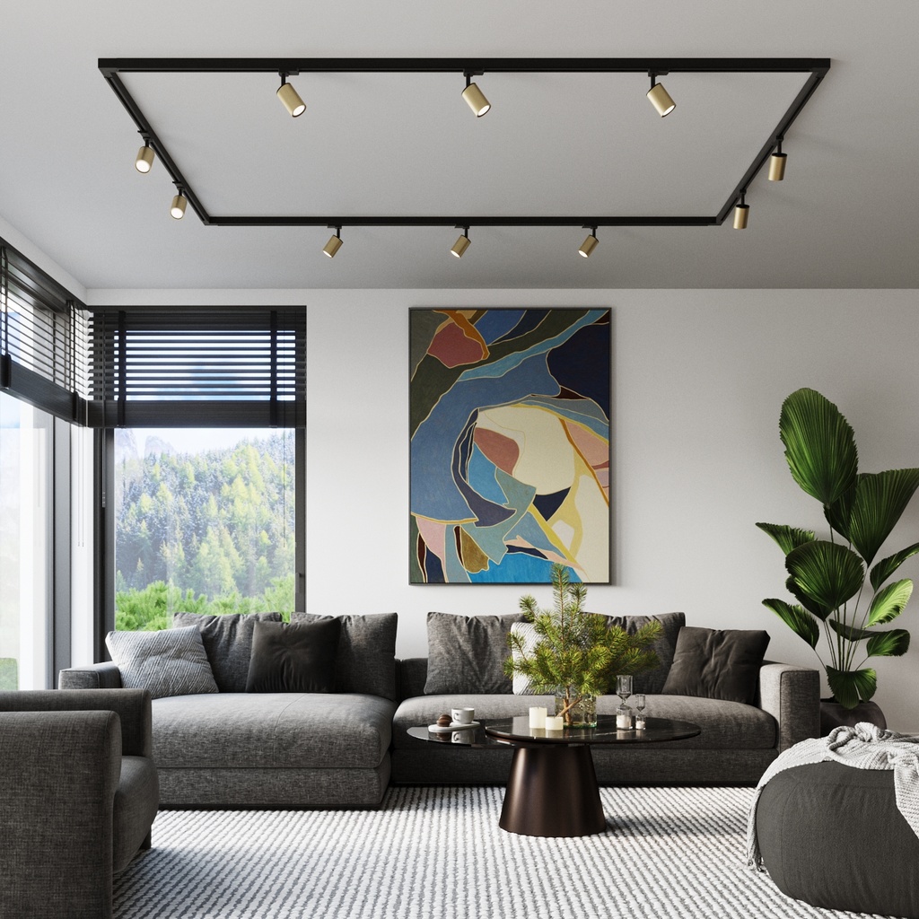 [KIT-MYL-KIT-18] Three-phase track lighting ceiling-mounted — 18 light points