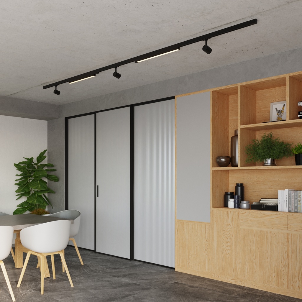 [KIT-MYL-LUMO-4] Three-phase track lighting ceiling-mounted MIDI — 4 light points