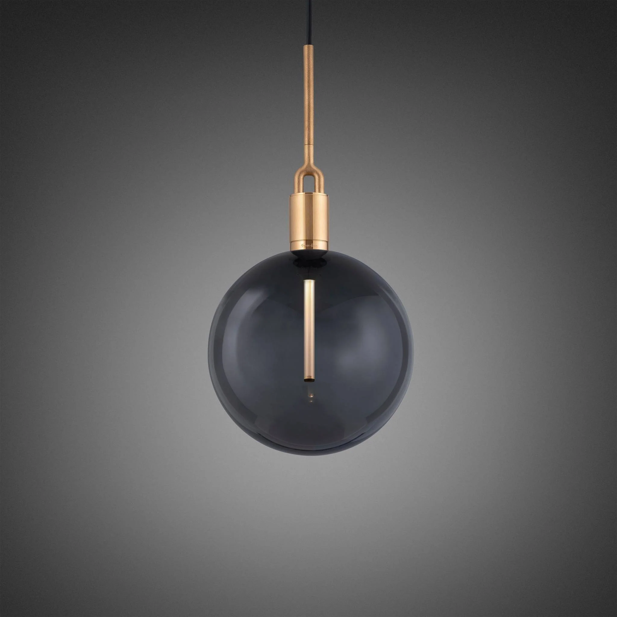 [RFP-493100] FORKED PENDANT / LINEAR / GLOBE / SMOKED / LARGE (BRASS)