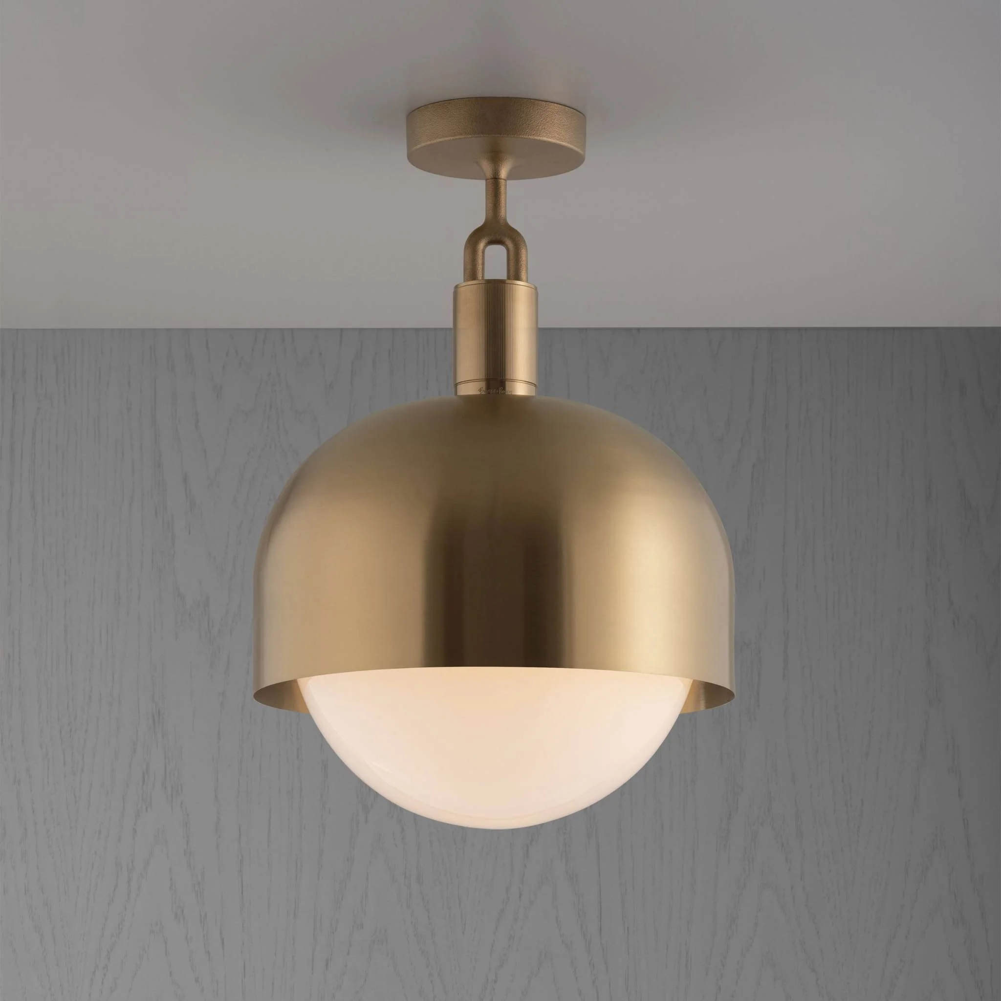 [RFC-823129] Plafonnier FORKED CEILING / LINEAR / SHADE / GLOBE / OPAL / LARGE (LAITON)
