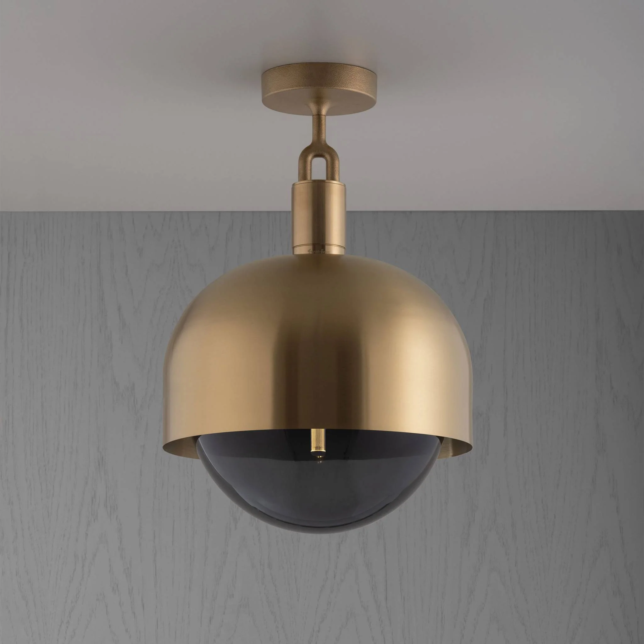 FORKED CEILING / LINEAR / SHADE / GLOBE / SMOKED / LARGE