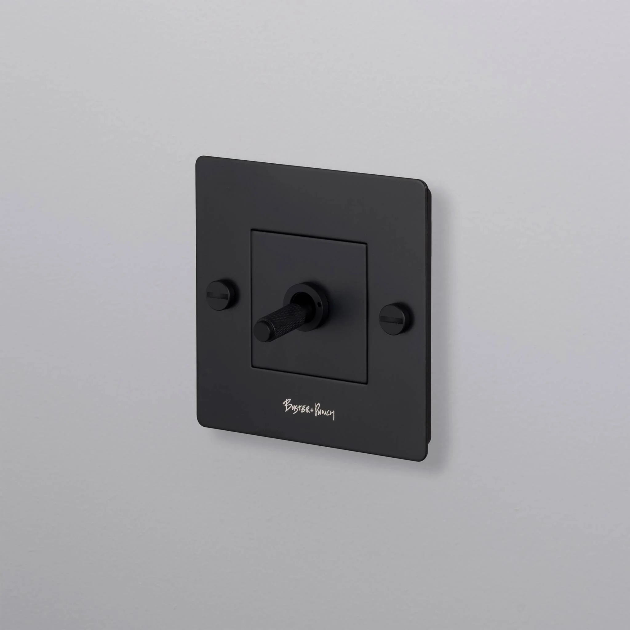 [CTK-023449] Interrupteur 1G TOGGLE / CROSS / WITH LOGO (NOIR)