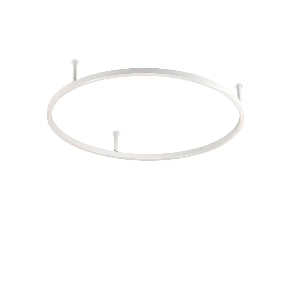 Ideal Lux LED Deckenleuchte ORACLE SLIM, Ø 70cm, opal 37W 3000K 4250lm – Weiß